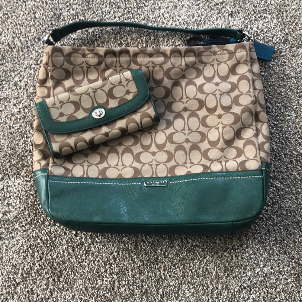 Coach handbag and matching wallet